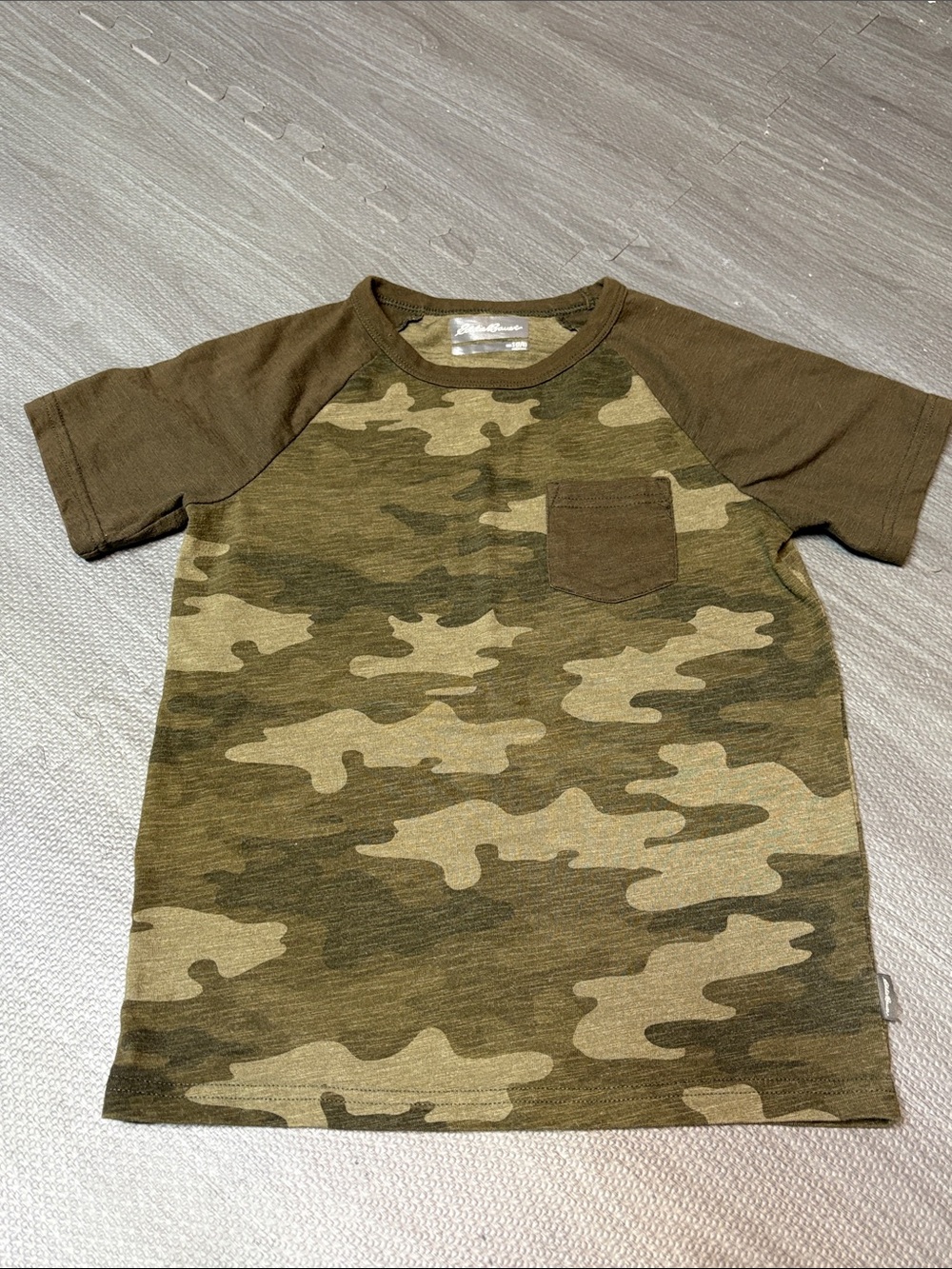 Kids' Camo Pocket Tee - Olive Green